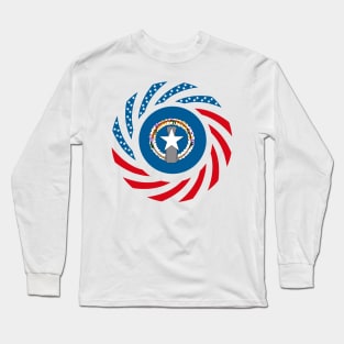 Northern Mariana American Multinational Patriot Flag Series Long Sleeve T-Shirt